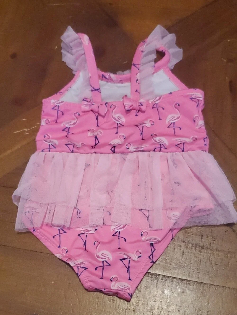 Penelope Mack Pink Flamingo Tulle One-Piece Swimsuit